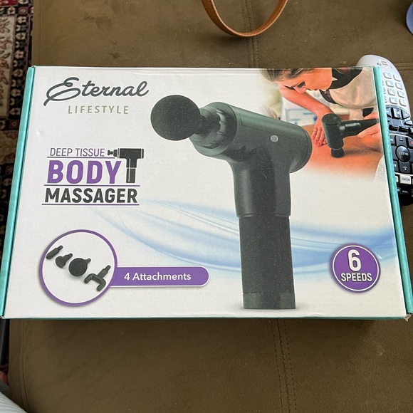 NIB Eternal Lifestyle Deep Tissue Body Massager 4 Attachments & 6 Speeds - Picture 4 of 4